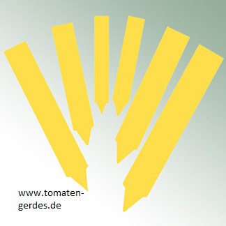 Stecketiketten in gelb 100 Stück 8cm mal 1,4 cm